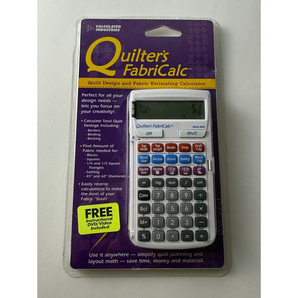 NIB Quilters FabriCalc Quilt Design & Fabric Estimating Calculator NEW